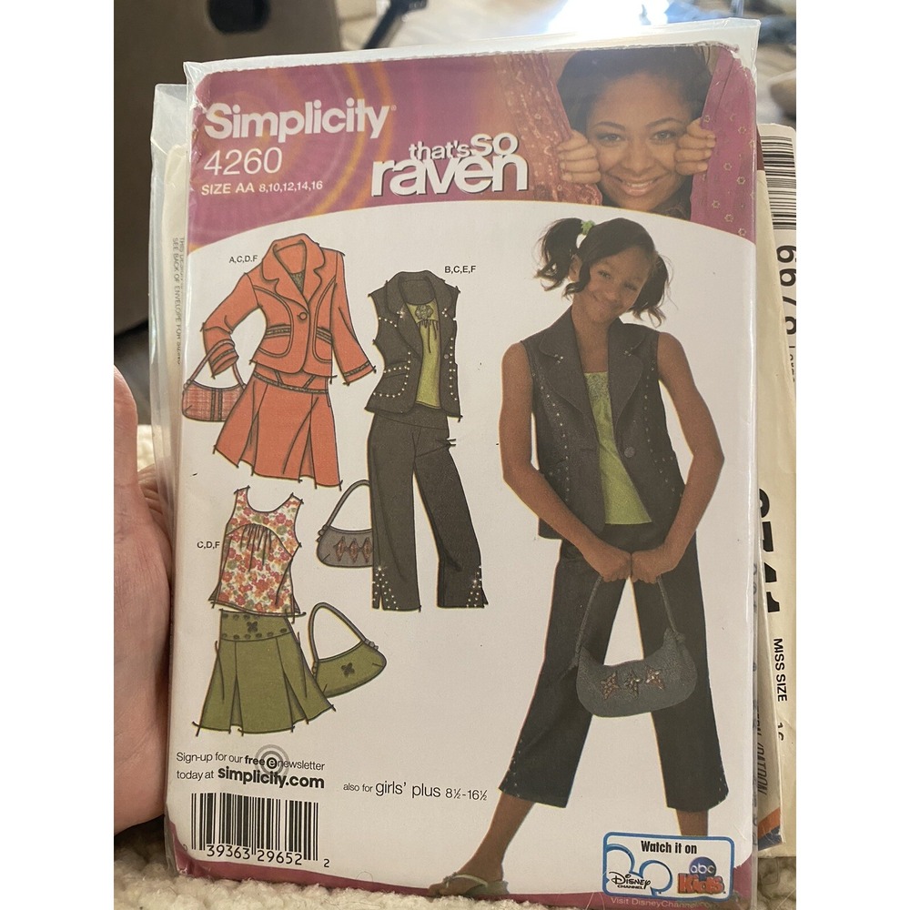 Simplicity 4260 That’s So Raven Girls Sewing Pattern Size 8-16 Cut Y2K Disney